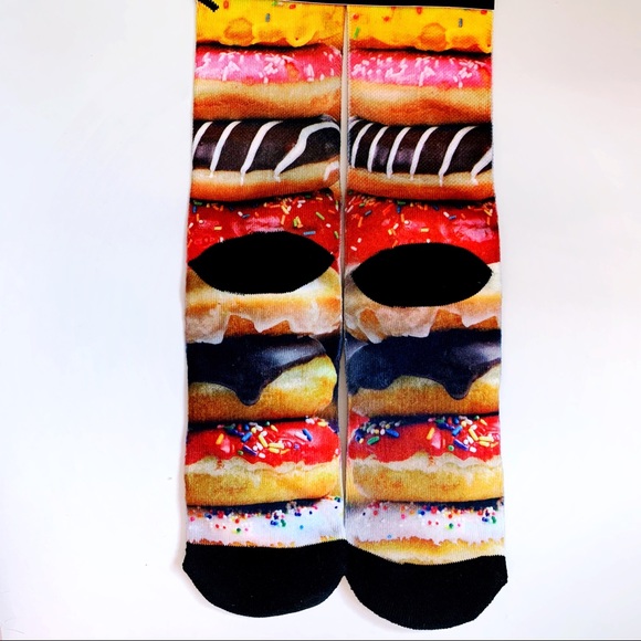 Odd Sox Donuts Junk Food Crew Socks Colorful - Picture 6 of 7
